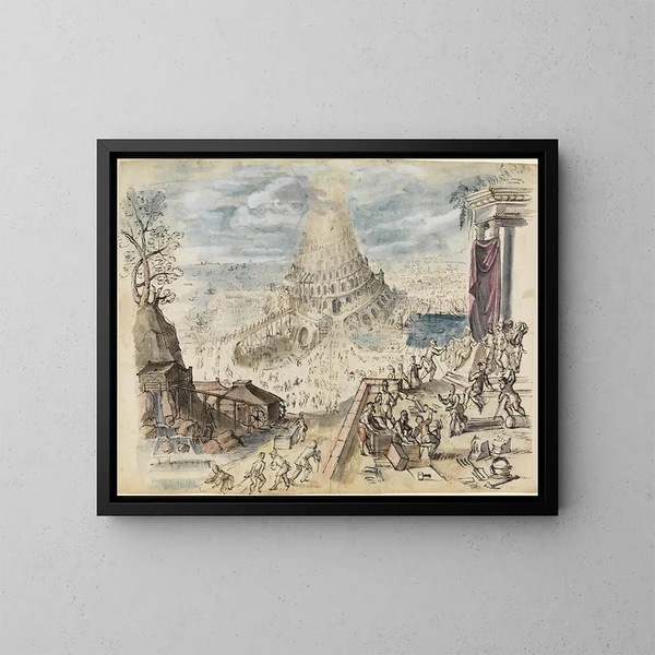 La Tour de Babel - Friedrich Brentel — quadro incorniciato alla parete