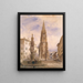 Vue de la cathédrale depuis la fontaine aux poissons - Friedrich Eibner — gerahmtes Bild an der Wand