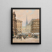 Vienne Kärntnerstrasse: vista dall'opera fino alla cattedrale di Santo Stefano - Friedrich Frank — quadro incorniciato alla parete