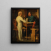 Diskutieren in der Kneipe - Friedrich Friedländer — gerahmtes Bild an der Wand