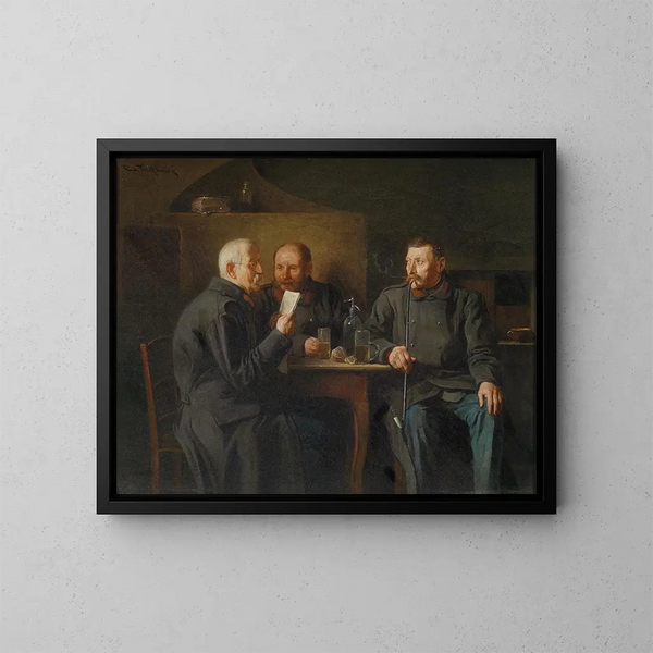 Veterani in conversazione - Friedrich Friedländer — quadro incorniciato alla parete