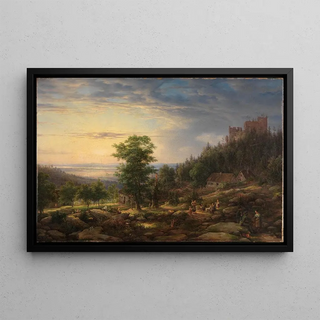 Friedrich Helmsdorf - Burg Eberstein bei BadenBaden mit Blick in die Rheinebene.webp