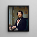 Portrait eines Gentlemans am Klavier - Friedrich Johann Gottlieb Lieder — gerahmtes Bild an der Wand