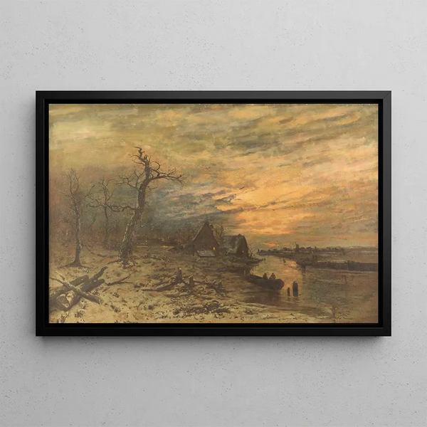 Friedrich Joseph Nicolai Heydendahl - Winter landscape at twighlight.webp