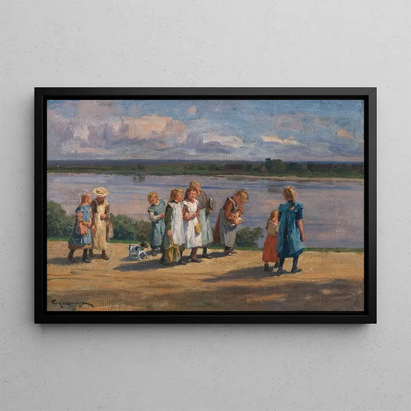 Friedrich Kallmorgen - Die Schule ist aus.webp