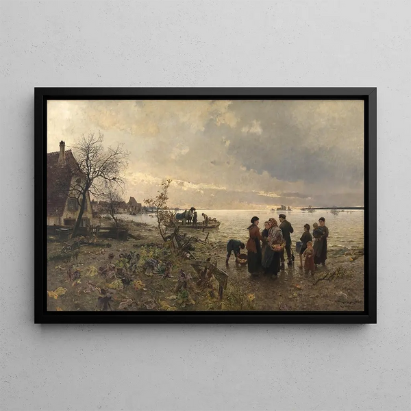 Friedrich Kallmorgen - Rheinberschwemmung bei Karlsruhe im Jahre 1887.webp