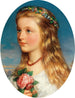 Portrait eines Mädchens mit Blumen und Rosen - Friedrich Krepp — Ansicht des Kunstwerks