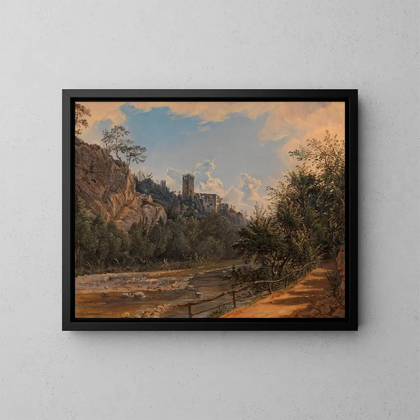 Rovine Rauhenstein vicino a Baden - Friedrich Loos — quadro incorniciato alla parete