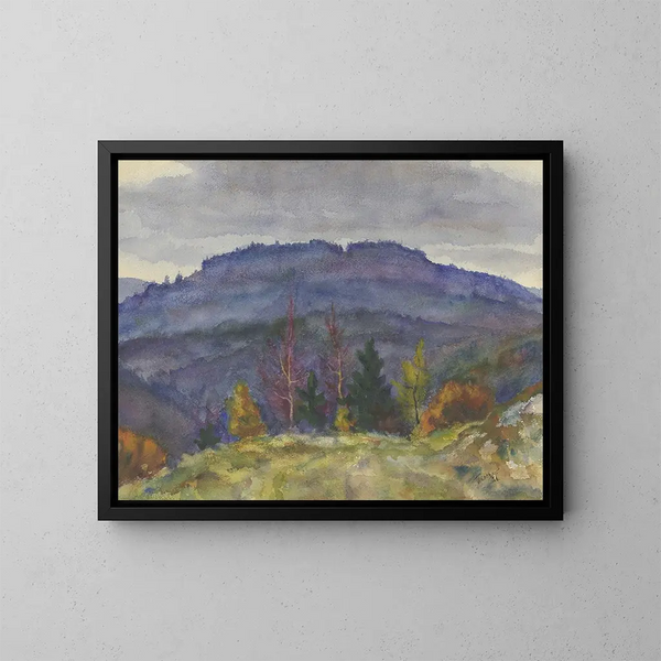 Berglandschaft - Friedrich Mook — gerahmtes Bild an der Wand