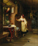 Die geheime Besuch des Verlobten - Friedrich Ortlieb — Ansicht des Kunstwerks