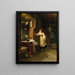 Die geheime Besuch des Verlobten - Friedrich Ortlieb — gerahmtes Bild an der Wand