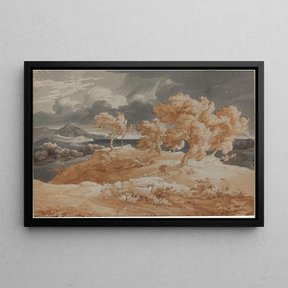 Friedrich Preller the Elder - Italian Coastal Landscape with a Thunderstorm.webp