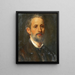 Selbstporträt - Friedrich Staudinger — gerahmtes Bild an der Wand