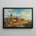 Bauern vor den Toren der Stadt - Friedrich Sturm — gerahmtes Bild an der Wand