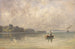 Chiemsee with fishing boat and steamship - Friedrich Voltz — artwork view