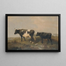 Kuh und Kalb - Friedrich Wilhelm Keyl — gerahmtes Bild an der Wand