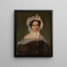 Portrait einer Dame mit einer Charlotte - Friedrich Wilhelm Maul — gerahmtes Bild an der Wand