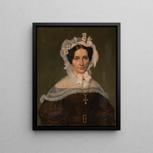 Friedrich Wilhelm Maul - Portrait of a lady with mobcap.webp