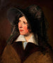 Antonie Amerling mit schwarzem Schleierhut, die Ehefrau des Künstlers - Friedrich von Amerling — Ansicht des Kunstwerks