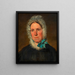 Josepha Kaltenthaler with lace bust, mother of the artist's first wife - Friedrich von Amerling — framed artwork on a wall