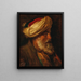 Portrait of an Oriental man in profile, a Turk - Friedrich von Amerling — framed artwork on a wall
