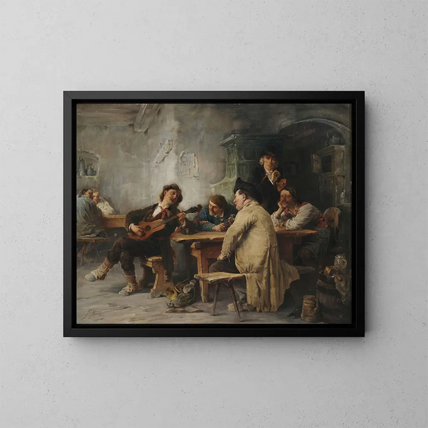 Der reisende Sänger - Friedrich von Keller — gerahmtes Bild an der Wand