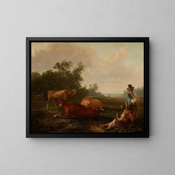 Scène pastorale - Friedrich von Nerly — quadro incorniciato alla parete