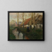 Una fiumara in Normandia con una donna che porta acqua - Frits Thaulow — quadro incorniciato alla parete