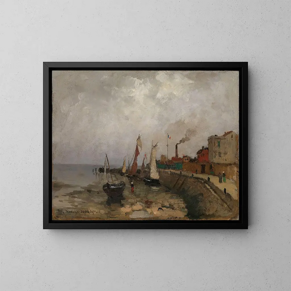 Port français Le Havre - Frits Thaulow — gerahmtes Bild an der Wand