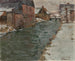 Hameau au bord de la rivière - Frits Thaulow — vista dell’opera