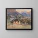 Una piccola chiesa e un riparo tra le montagne di Gesäuse a Johnsbach - Fritz Lach — quadro incorniciato alla parete