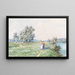 sul Danubio vicino a Greifenstein - Fritz Lach — quadro incorniciato alla parete