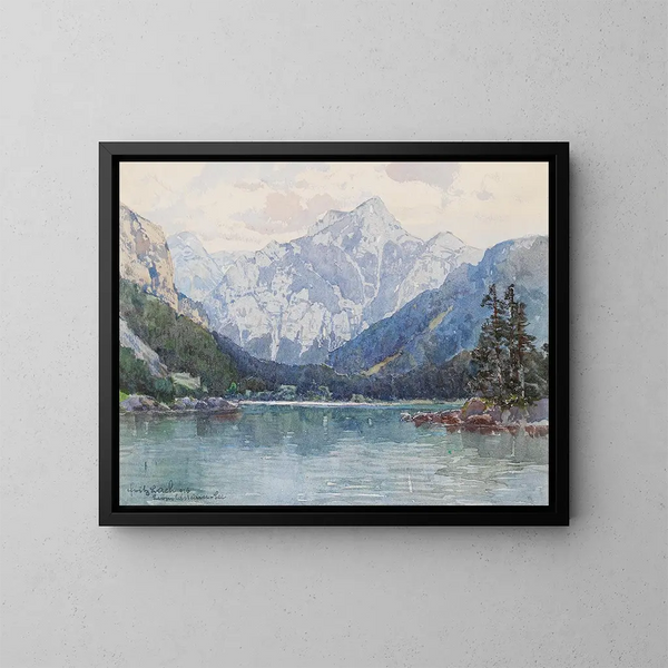 Lago di Leopoldsteiner - Fritz Lach — quadro incorniciato alla parete