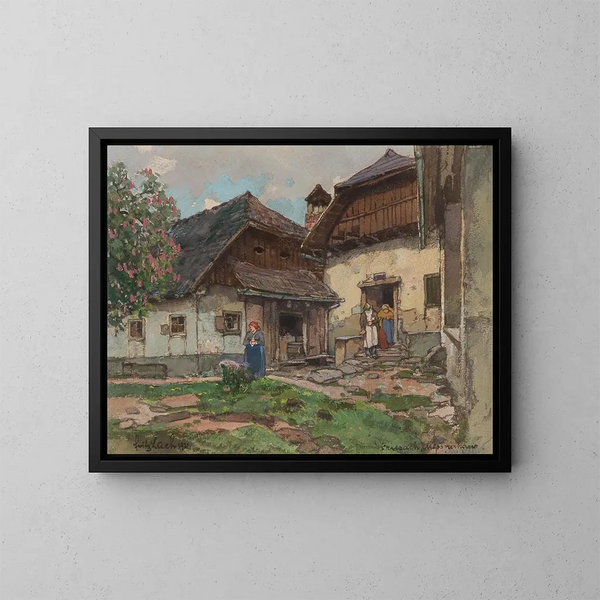 La maison du sacristain à Friesach - Fritz Lach — quadro incorniciato alla parete