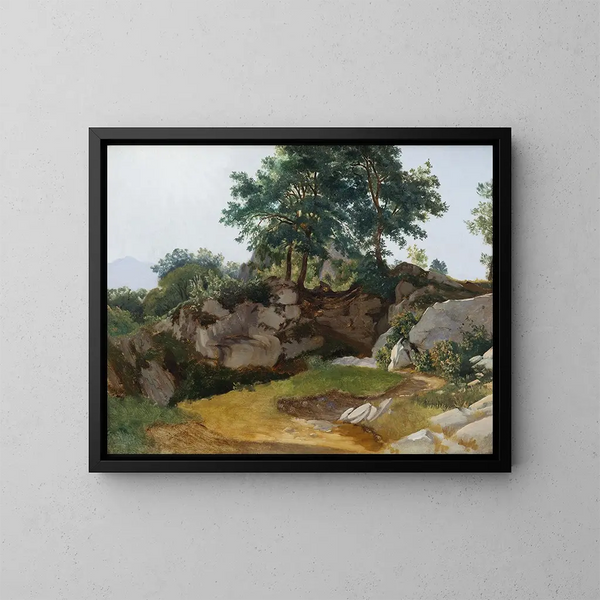 Paesaggio di montagne italiane - Fritz Petzholdt — quadro incorniciato alla parete
