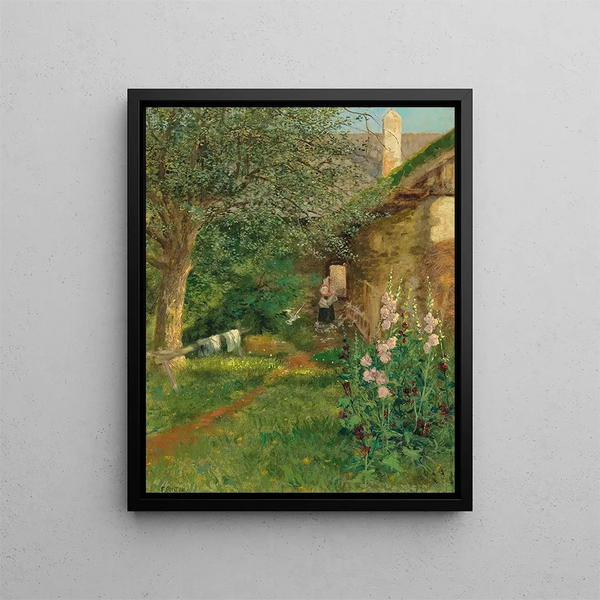 Fritz Pontini - Scene of a Farmhouse Garden.webp