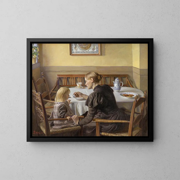 Mutter und Kind - Fritz Syberg — gerahmtes Bild an der Wand