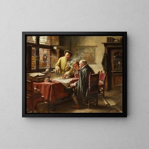 Holländische Händler - Fritz Wagner — gerahmtes Bild an der Wand