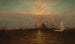 Porto di New York con il ponte di Brooklyn - G Baker — vista dell’opera