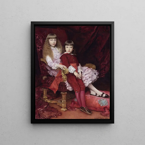 Gabriel Ferrier - Princess Marguerite dOrlans 18691940 and Prince Jean dOrlans.webp
