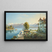 Vista sul lago di Thun con le Alpi bernesi e il castello di Schadau - Gabriel Lory il Giovane — quadro incorniciato alla parete