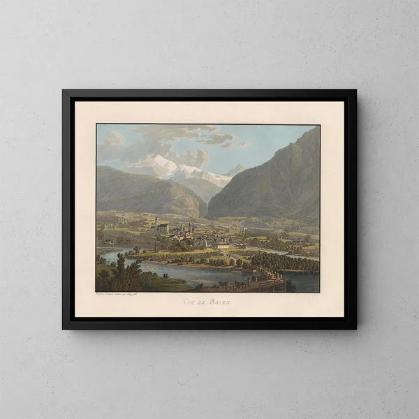 Vue de Brieg - Gabriel Lory le Jeune — gerahmtes Bild an der Wand