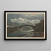 Ansicht der Brücke von Saint-Martin - Gabriel Lory der Ältere — gerahmtes Bild an der Wand