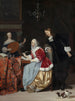 a young woman composing a piece of music - Gabriel Metsu — artwork view