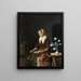 Das Frühstück der Katzen - Gabriel Metsu — gerahmtes Bild an der Wand