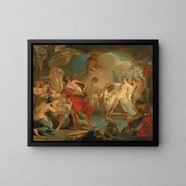 Diane und Callisto - Gaetano Gandolfi — gerahmtes Bild an der Wand