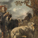 Junge Hirte mit Schafen und Ziegen - Jan Baptist Weenix — in einem Innenraum präsentiert