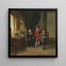 Garrick painting with Burton and Palmer in L'Alchimiste - Johan Joseph Zoffany — framed artwork on a wall