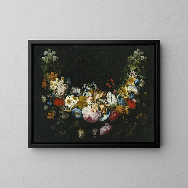 Ein Blumenstrauß - Gaspar Peeter Verbruggen der Ältere — gerahmtes Bild an der Wand