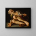 Ein alter liegender Bettler, die Hand ausgestreckt - Gaspare Traversi — gerahmtes Bild an der Wand